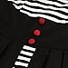 Ezcosplay Women's Vintage Striped Mid Sleeve A-line Cocktail Party Swing Dress