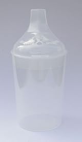 Lizzyoftheflowers 2 Pack Clear Wide Spout Beakers 200ml with Flow Lid view 2