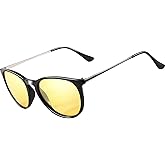 Each Cool Night Vision Glasses – Polarized Yellow Lens Anti-Glare Driving Glasses, Lightweight UV100% glasses for Nighttime