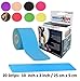 Blue Kinisiology Tape Pre-Cut Roll | Physiotherapy Chiropractic Orthopedic | Kinesio Tex Gold kinesiotapes Theraband | Diaphragmatic hypotonia abdomin