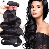 HLSK Brazilian Virgin Hair Bundles - Body Wave Unprocessed Remy Virgin Human Hair Weave Hair Extensions Hair weft Full Head (100g+/-5g)/pc (10 12 14inch)