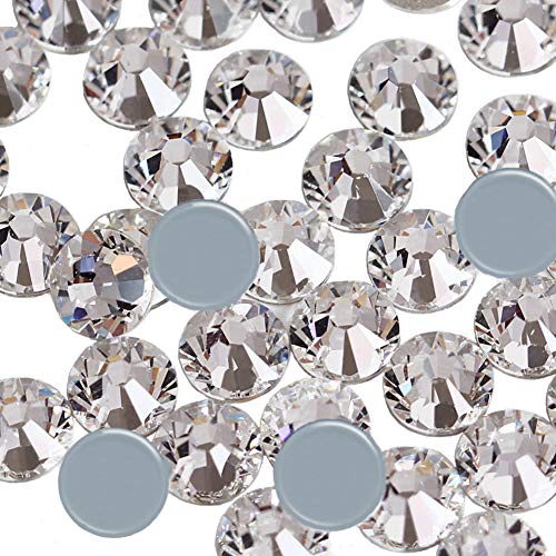 Dowarm 1440 Pieces Crystal Clear Hotfix Crystals, Hot Fix Rhinestones for Crafts Clothing, Flatback Glass Gems for Dance Costumes (SS6, White Clear Crystal) - Thumbnail 7