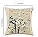 Hixixi 4-Pack Happy Halloween Skull Vintage Newspaper Christmas Night Throw Pillow Case Cotton Linen Sushion Cover Pumpkin Xmas Room Decor