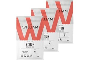 Café William Vision – Organic Espresso Coffee Beans, Medium Roast | Canada Organic, Fairtrade, Kosher, B Corp Certified, 100%