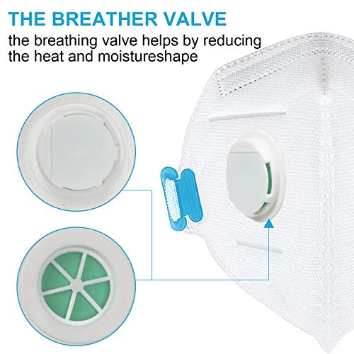 Disposable Dust Mask with Exhalation Valve (30 pack), Personal Protective Equipment - N95 Particulate Respirators for Construction, Home, DIY Projects