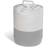 5 Gallon HDPE Oil Storage Container Automotive | - Leak Proof Translucent Plastic Carboy with Handle - ext. Dia. 11.5" x 14.75" H. - Made in USA