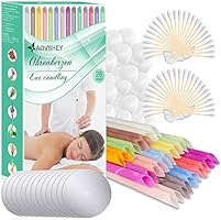 Ohrenkerzen zur Reinigung 28 Stück, Ohrkerzen Ohrenschmalz Entferner Kit mit 14 Schutzscheiben