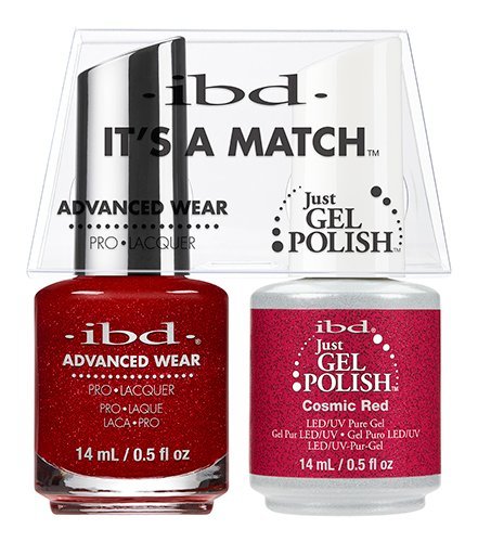 IBD it's a Match Nail Gel, Cosmic Red