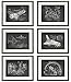 IDIOPIX Space 01 Patent Wall Decor Chalkboard Art Print Set of 6 Prints UNFRAMED