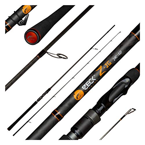 Zeck Predator Z-JG 2,40m 60g - Spinnrute zum Zanderangeln, Zanderrute zum Jiggen, Gummifischrute, Angelrute für Gummiköder – Bild 3
