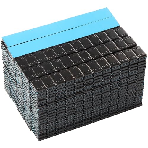 GAsupply 100 Black Balancing Weights I 100 x Adhesive Bar with Removable Rim 12 x 5 g Zinc Plated and Laminated