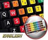 LEARNING LARGE LETTERING (UPPER CASE) ENGLISH US COLORED KEYBOARD STICKER