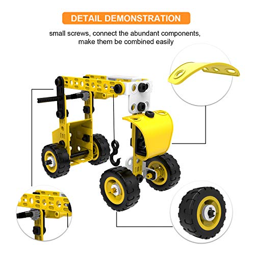 SZJJX STEM Building Toys, 100 PCS 8-in-1 Learning Construction Toys for 5 Year Old Boys, Erector Set Building Blocks Educational Toys for Kids 5-7, STEM Toys Gifts for 4 5 6 7 8 Year Old Boys Gilrs