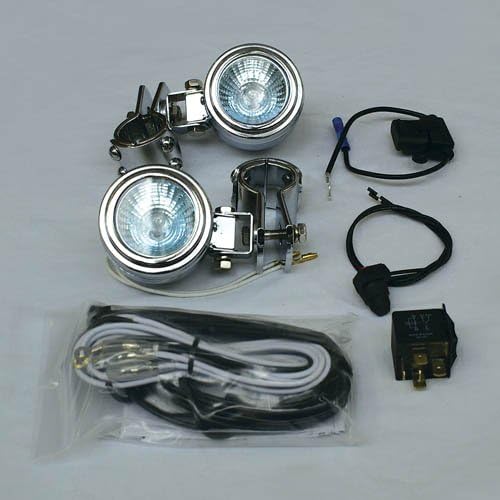 RIVCO Motorcycle 2"55 Watt Driving Light Kit - with 1.25" Clamps - Frontiercycle (Free U.S. Shipping)