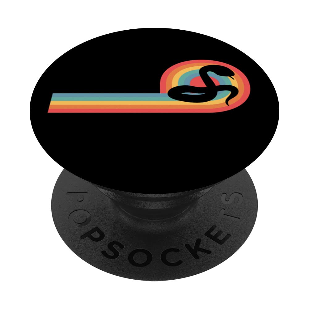 Snake - Sunset Retro Slither Serpent Cobra Herpetologist PopSockets Swappable PopGrip