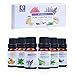 Essential Oils set Gift 6/10ml, Aromatherapy essential oil Basic Sampler Gift Set & Kit (Orange,Lavender,Tea Tree,Peppermint,Lemongrass,Rosemary)