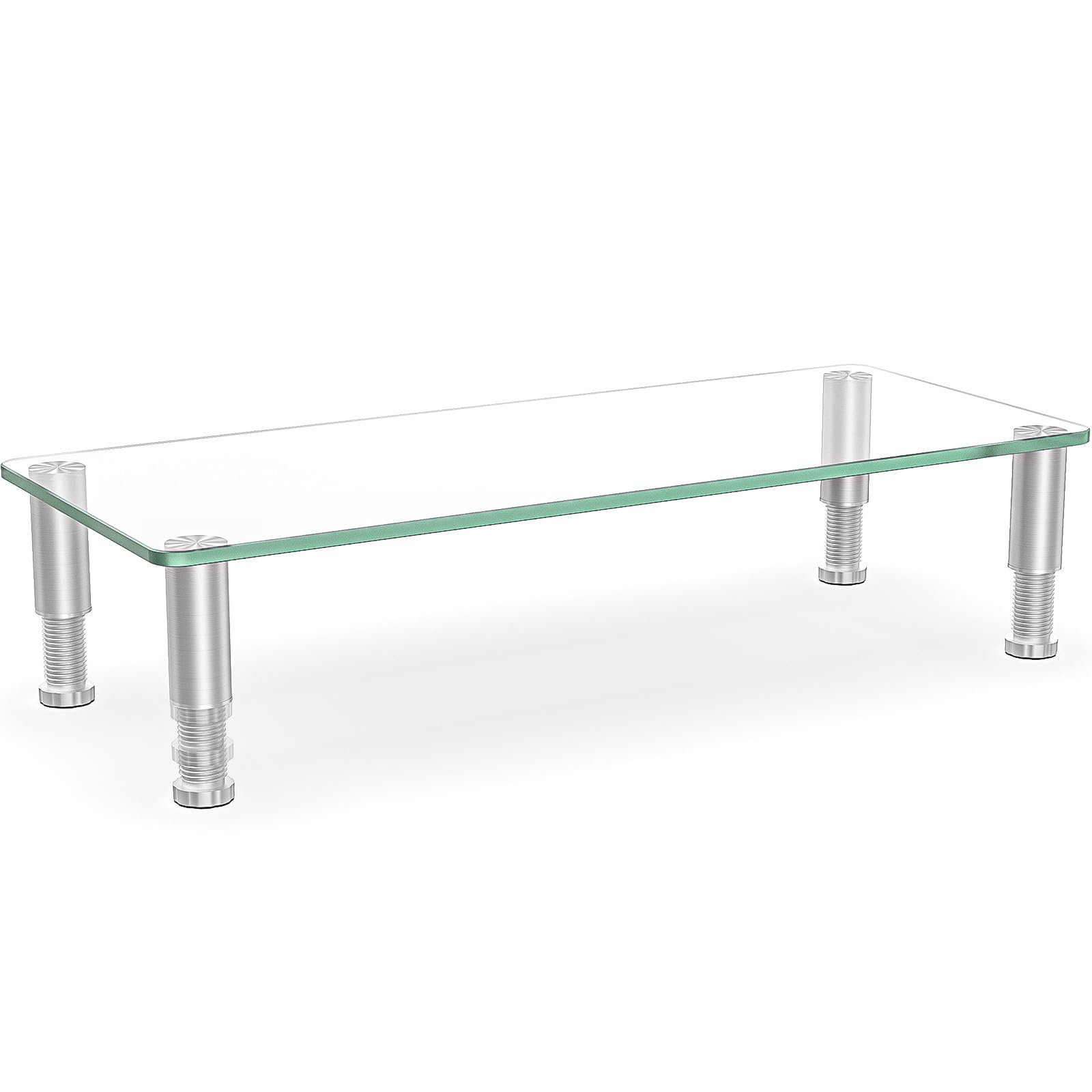 Photo 1 of Clear Computer Monitor Riser with Height Adjustable Multi Media Desktop Stand for Flat Screen LCD LED TV, Laptop/Notebook/Xbox One,HD01T-001