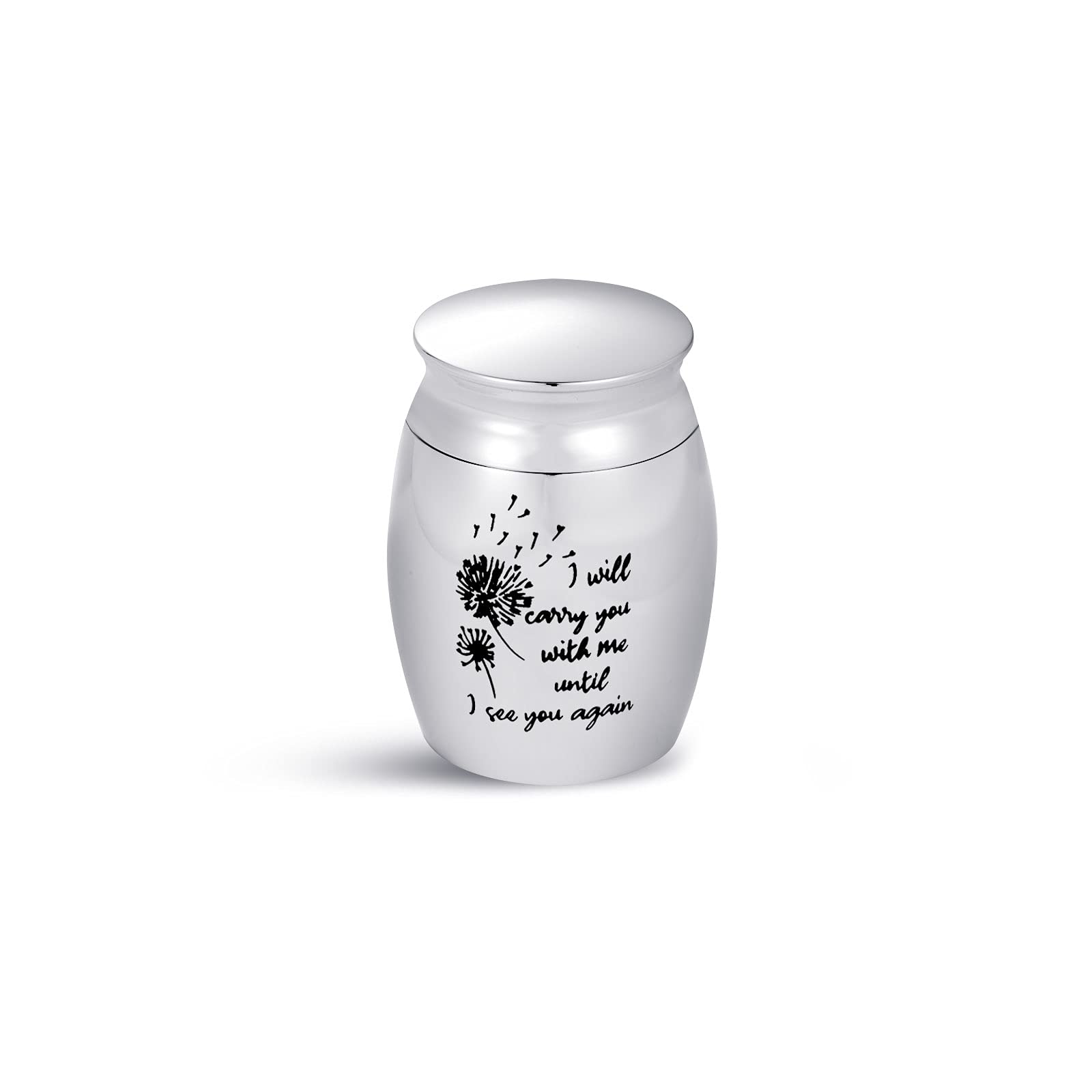 I will Carry You with Me Mini Cremation Urn for Ashes Cremation Memorial Holder until I See You Again Men Women Family Dog Cat Pets Dad