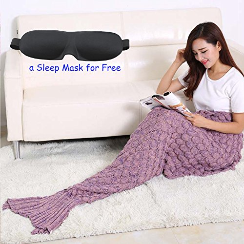 Ying Lan Mermaid Blanket With Scales Knitted Sleeping Bag Luxury