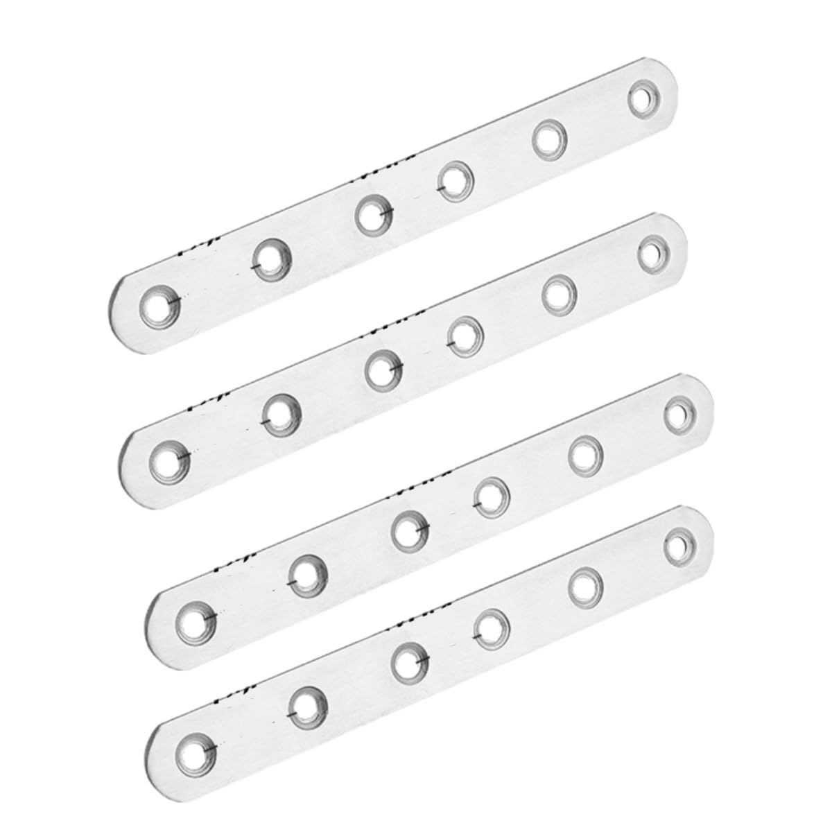 HOUSON 4pcs Stainless Steel Perforated Plate, Flat connectors Stainless Steel Bracket Metal Connector Metal Brackets with M4 Screws 165 x 20 mm