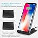 Pansonite QI Wireless Charger, Fast Wireless Charging Pad Stand for iPhone X/8/8 Plus,Nexus 4/5/6/7, Samsung S8/S8+/S7/S7 Edge/S6/S6 Edge+/Note 5 and Other Qi-Enabled Devices (Black)