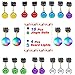 Jalunth 20pcs Christmas Light Up Beard Ornaments, 16 Pcs Sounding Jingle Bells, 4 Pcs Beard Lights Beard Bauble Ornaments New Year Festival Gift Glitter Stuff Jewelry Fairy Accessories (20 Pcs)