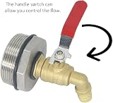 Bandelt 2" Water Drum Faucet Spigot 3/4" Brass 55 Gallon Barrel EPDM Gasket view 5