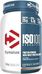 Dymatize ISO 100 Hydrolyzed Chocolate Coconut 932g Whey Protein Isolate view 1