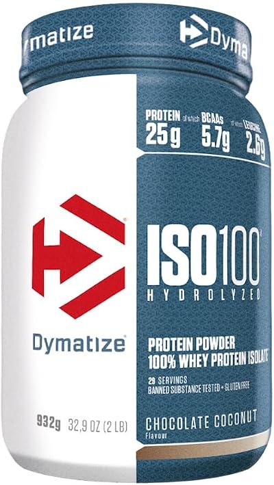 Dymatize ISO 100 Hydrolyzed Chocolate Coconut 932g Whey Protein Isolate