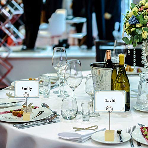 10pcs Music Shape Table Number Holder Name Place Card Holder Memo Clip Holder Standr Pictures Card Paper Menu Clip … (Gold) - Thumbnail 4