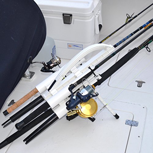 RodRunner Pro Fishing Rod Rack White Portable Fishing Rod Holder