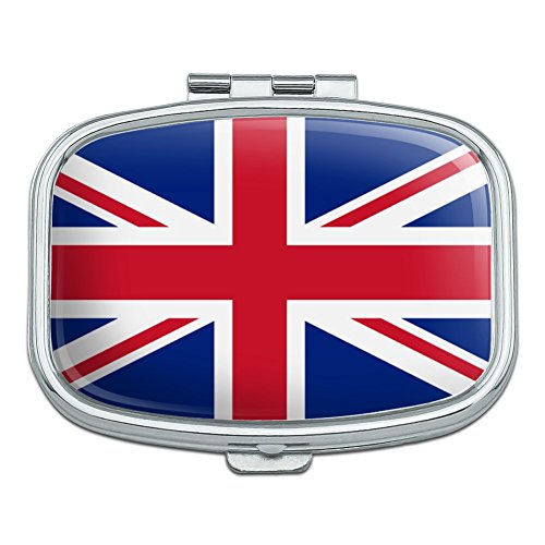 United Kingdom Great Britain Union Jack Country Flag Rectangle Pill Case Trinket Gift Box