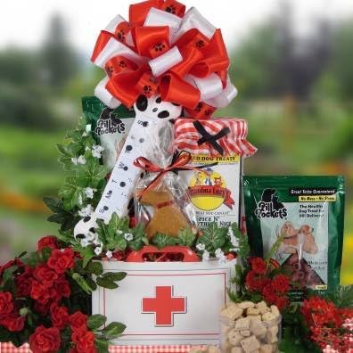dog gift baskets get well