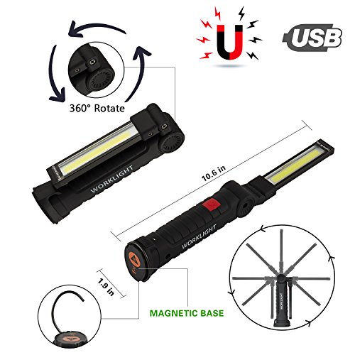 image for FC-Fancier Wireless Rechargeable LED COB Work Light With Magnetic Base