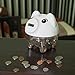Lily's Home Kid's Money Counting Piggy Digital Coin Bank, Counts U.S. Pennies, Nickels, Dimes, Quarters, Half Dollars, and Dollar Coins, for Learning or Play, White (5.5