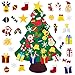 kuosbiu DIY Felt Christmas Tree with 30pcs Ornaments, Xmas Gifts for Kids New Year Handmade Christmas Door Wall Hanging Decorations