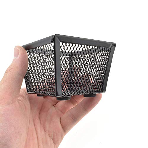 HAHIYO Stackable Paper Clip Mesh Holder cup 2.2" Height 2 Pack Black Sturdy PaperClip Holder