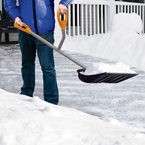 ErgieShovel ERGSNSH18 Steel Shaft Impact Resistant Snow Shovel, 18