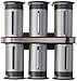 Zevro Zero Gravity 8 Piece Magnetic Spice Rack with 6 Spice Canisters, Silver