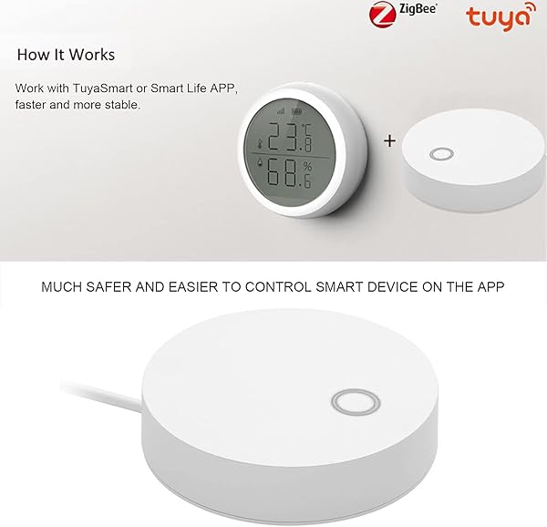 Montloxs GW001 Wireless Zigbee Gateway Smart Home Hub Monitoreo del hogar Dispositivos Inteligentes ZigBee 3 0 compatibles con Alexa Asistente de G oogle Wi Fi BLE