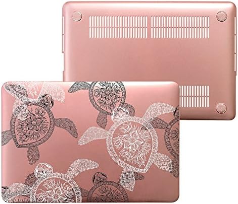 Macbook Pro 13 Case with Retina Display, Apple Mac laptop 13 inch with Retina Display 2015 New Version Rose Gold Hard Plastic - Snap On Shell Cover for (for model: A1502 and A1425) (Tribal Turtle)
