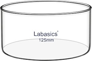 Labasics Crystallizing Dish, No Spout Flat Bottom Thick-Walled High Borosilicate Glass Crystallizing Dishes for Crystallizati