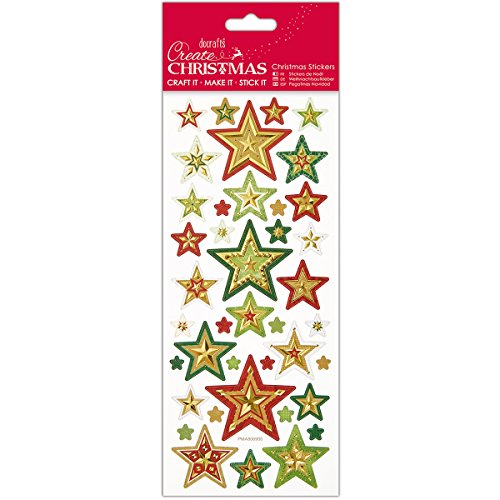 docrafts PMA806900 Papermania Create Christmas Foiled & Embossed Stickers