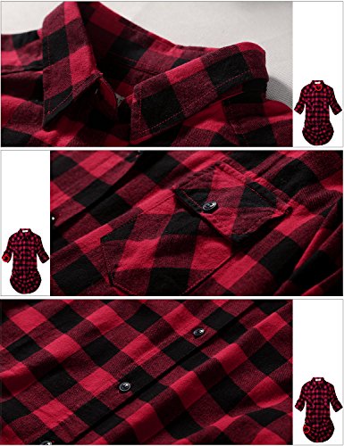 3 Match+Womens+Sleeve+Flannel+X+Small