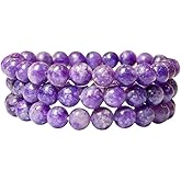Crystal Treasure 8mm Lepidolite Round Beads Stretch Bracelet