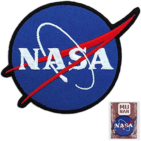 MUNAN NASA Patch Embroidered Patches Classic NASA Iron On Sewing Badge Applique for Clothes Jacket Jeans Cap