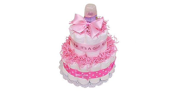 2 tier baby shower cake for girl