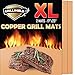 GrillShield - 2 Extra Large Copper Grill and Bake Mats - Best Gift - 17 X 23 inches Non Stick Mats for BBQ Griddle Baking, Reusable and Easy to Clean
