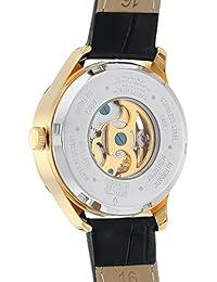 Invicta "Vintage - Reloj automático acero inoxidable y piel Casual de la mujer, color: negro (Modelo: 23659)