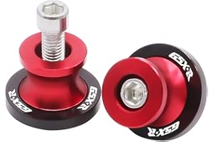 PPXIONG Motorcycle Swing Arm Sliders Spools 2pcs 8MM CNC Swing Arm Stand Screw for Suzuki GSXR 125 250 300 600 750 1000 Red